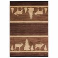 United Weavers Of America Cottage Deering Brown Area Rectangle Rug, 7 ft. 10 in. x 10 ft. 6 in. 2055 41750 912